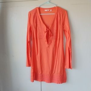 Athleta Long Sleeve Embroidered Cover Up SZ XS